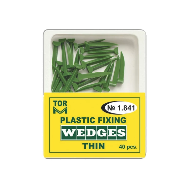 TOR - Műanyag ék, vékony, zöld, 40 db