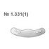 TOR - Matrici metalice perforate semicirculare mici cu 2x2 găuri, cu gaură pentru gumă, prem olar, grosime: 50 microni, 12 bucăți/sac