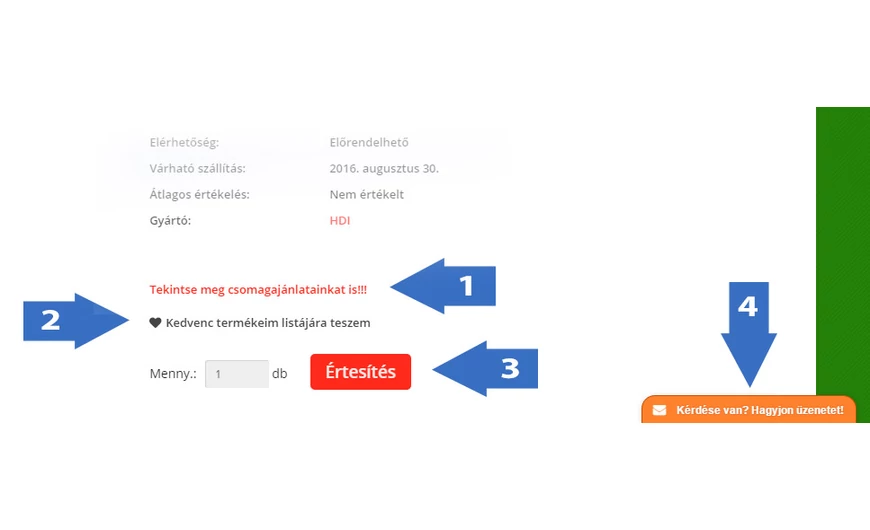 Új funkciók webáruházunkban