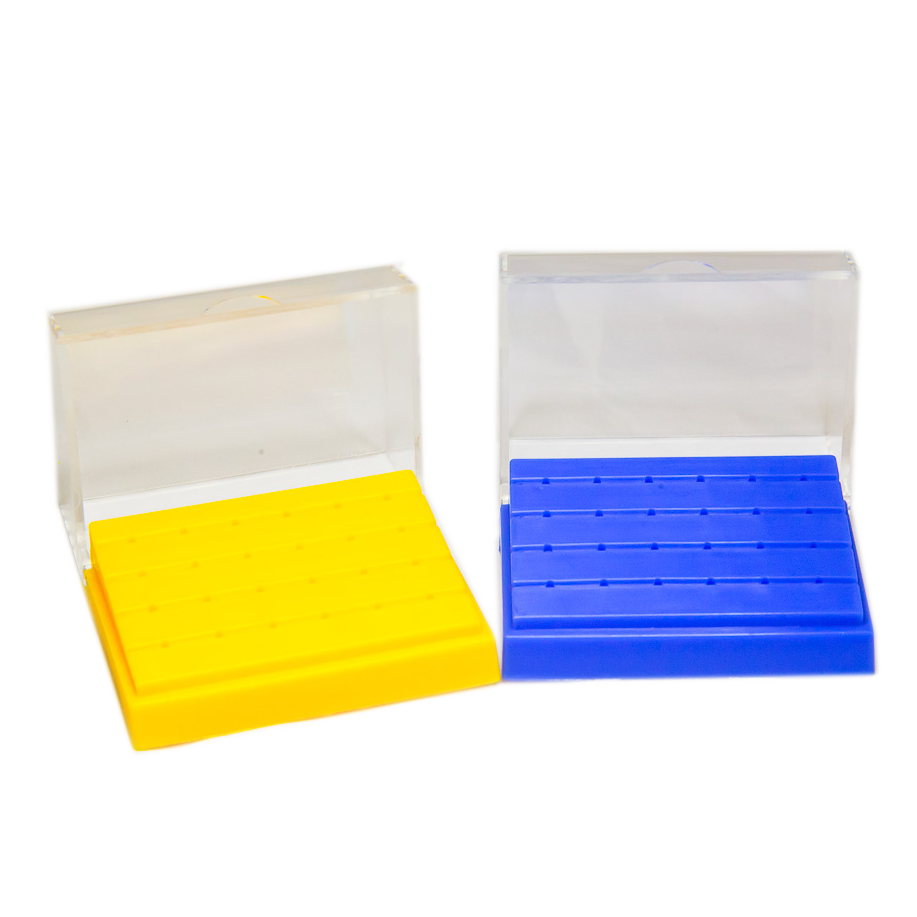 Place Bur Box with 24 FG Holes, plastic, autoclavable until 121°C, otional colors