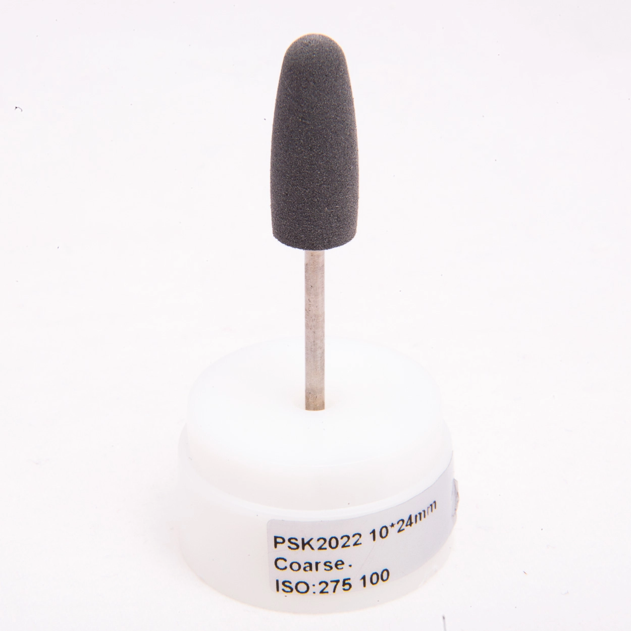Silicone Polisher, 14 pcs, HP, dark grey, hard,10x24mm, rounded cylindre shaped, 15-20 000 rpm