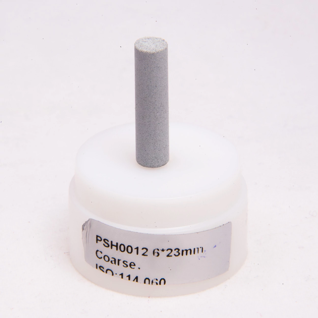 Silicone Polisher, for ceramic,10 pcs, grey, hard, cylinder shaped, 6x23mm, without mandrel, ISO: 114 060, 15-30 000 rpm