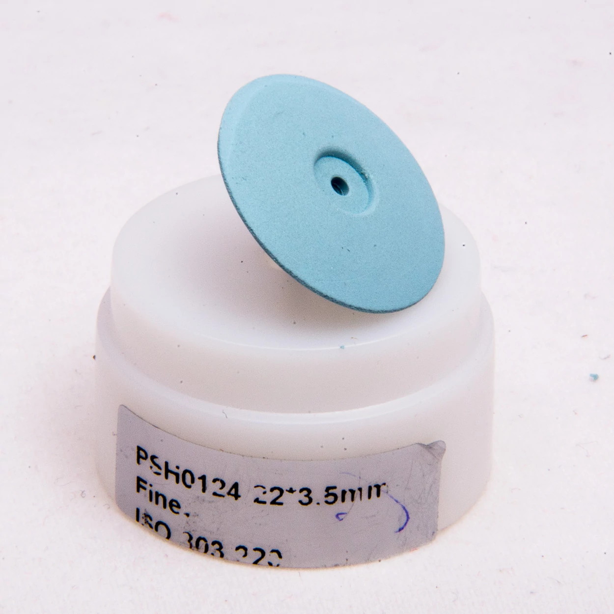 Silicone Polisher, for ceramic,10 pcs, green, fine, lens shaped, 22x3,5mm, without mandrel, ISO: 303 220, 10-12 000 rpm