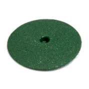 Gumi polírozó mandrel nélkül, lencse forma, zöld, közép-kemény, 10 db
