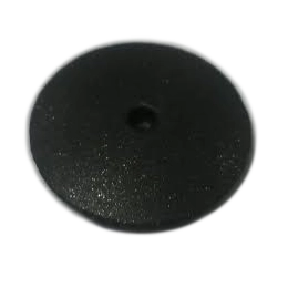 Gumi polírozó mandrel nélkül, lencse forma, Extra-durva, fekete, 10 db