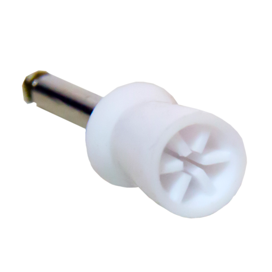 Polishing rubber cup, white, latch type, 6 webs, 1 pc