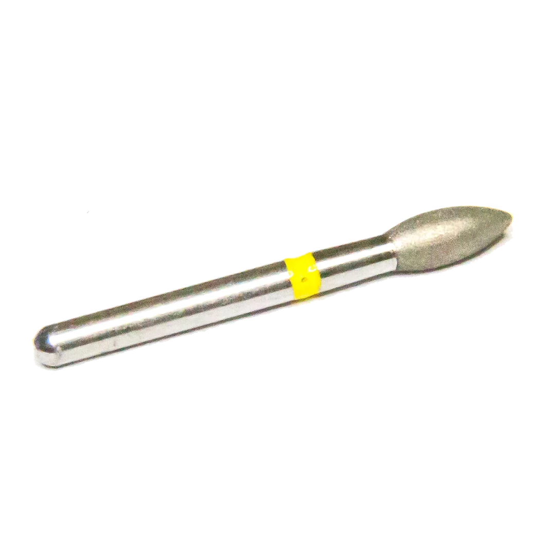 Diamond Bur, FG, yellow, mace finishing, 1pc, 23