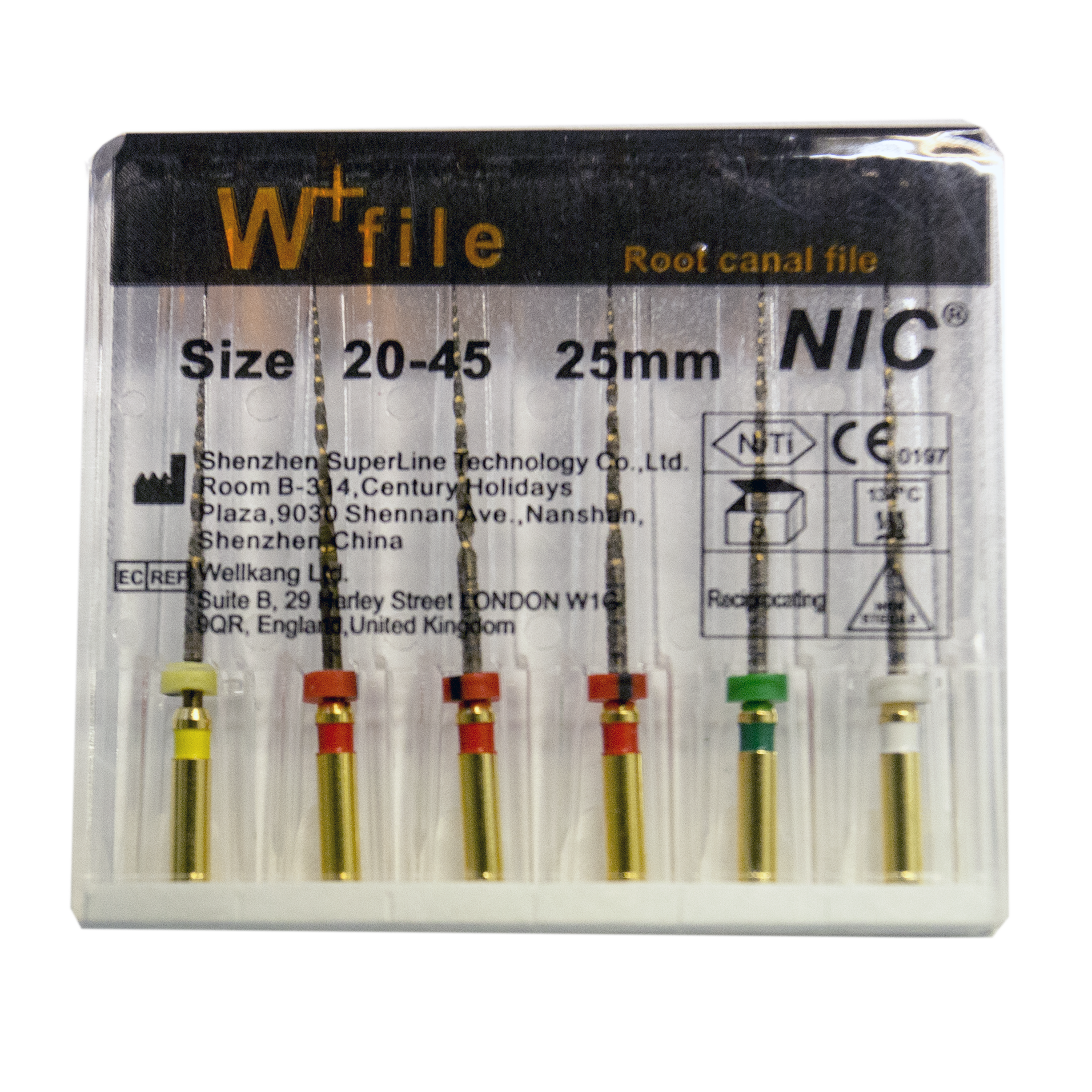 W+file (Waveone gold) 25 mm, 6 db gépi tű, M-wire NiTi - több méretben