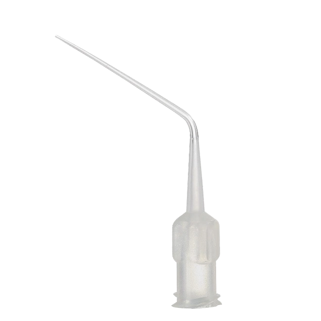 Endodontic Disposable Plastic Syringe Tips, transparent, longer, 10pcs