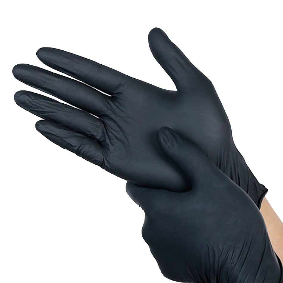 Black Nitrile medical gloves, powder-free