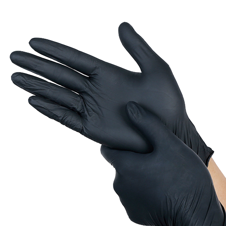 Black Nitrile medical gloves, powder-free