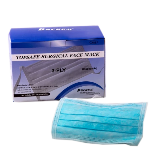 Face Mask, Tie-on, blue, 50pcs