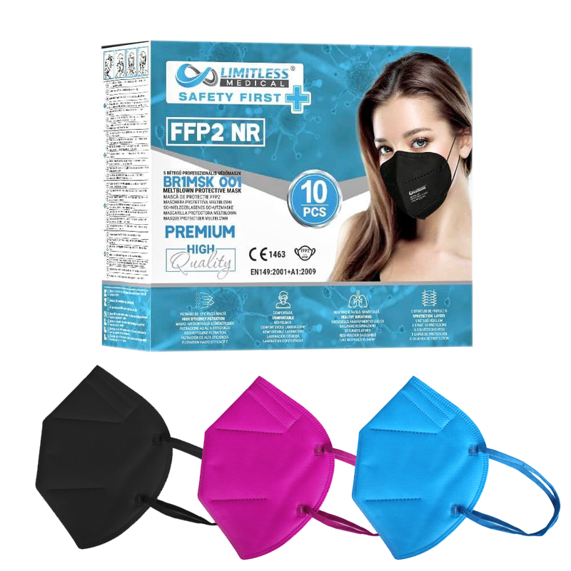 FFP2 Limitless maszk - többféle színben, 10 db