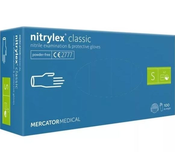 Nitrylex® Classic Orvosi Vizsgálókesztyű latex- és púdermentes 100db