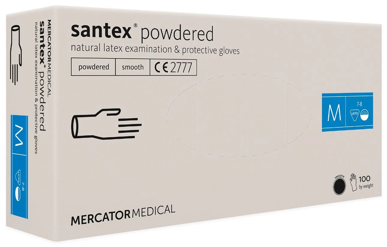 Santex® Latex Púderes Orvosi Vizsgálókesztyű 100db