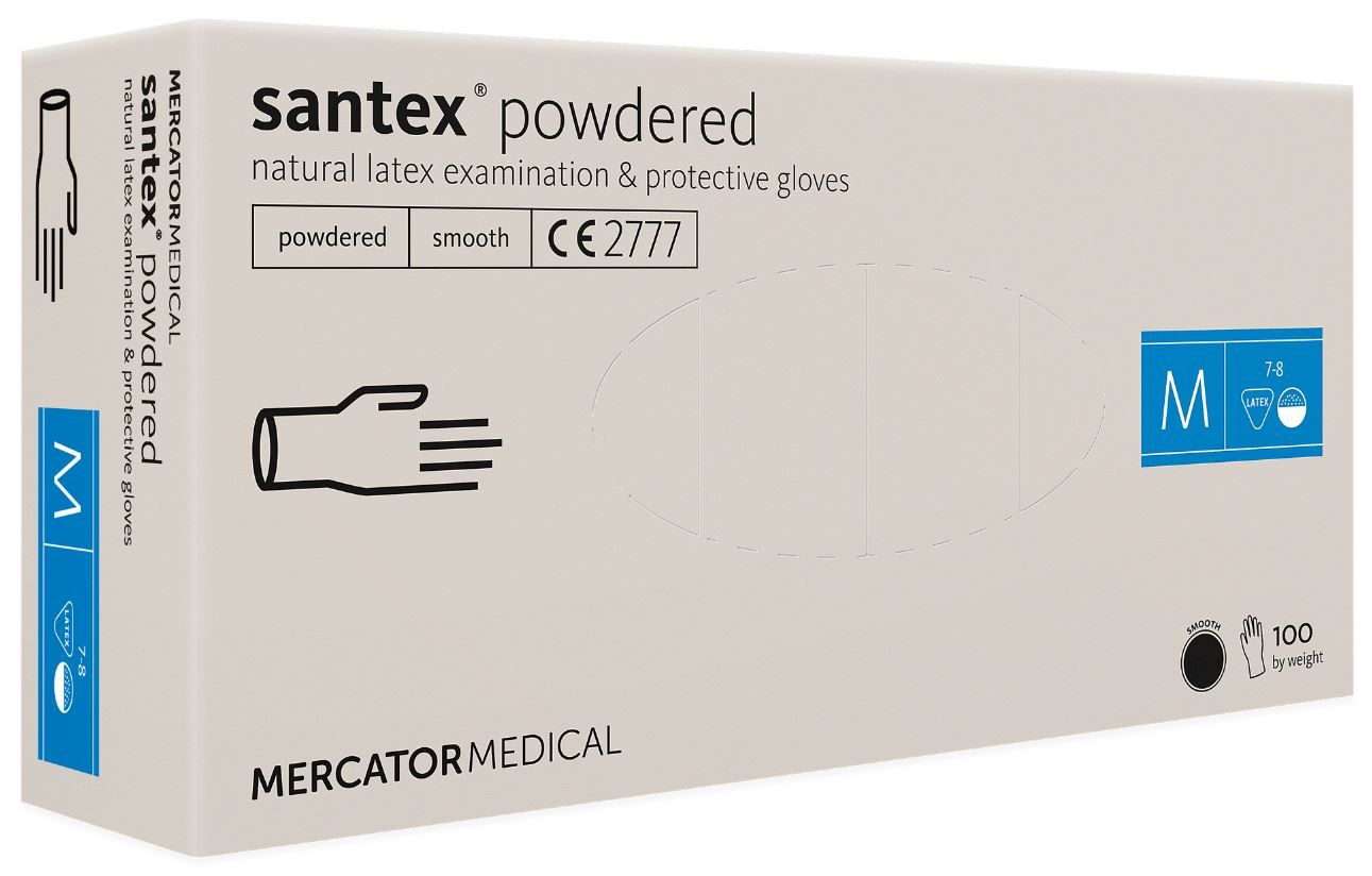 Santex® Latex Púderes Orvosi Vizsgálókesztyű 100db