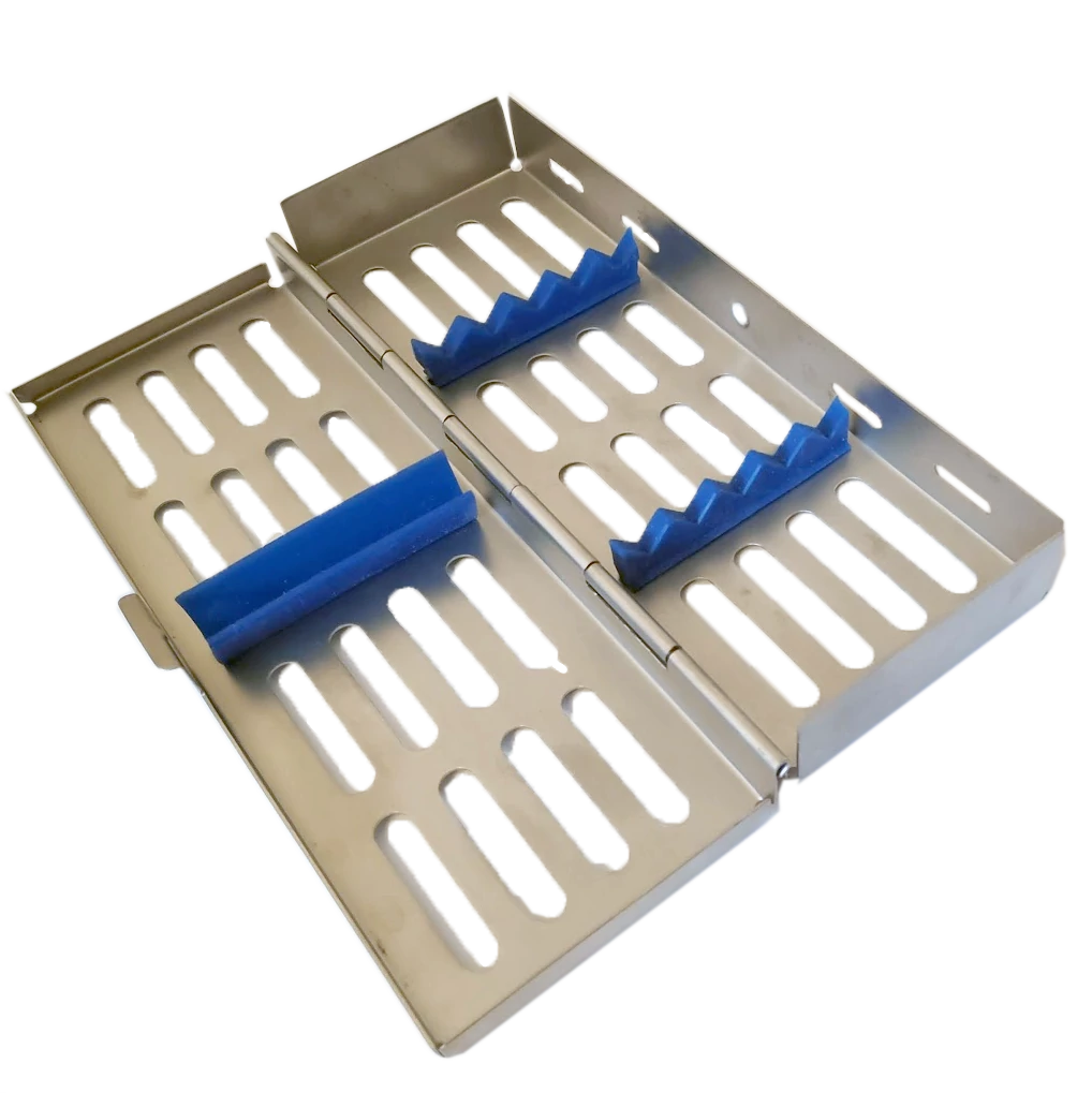 Sterilizáló fém kazetta, 5 műszernek, 17x188x70 mm