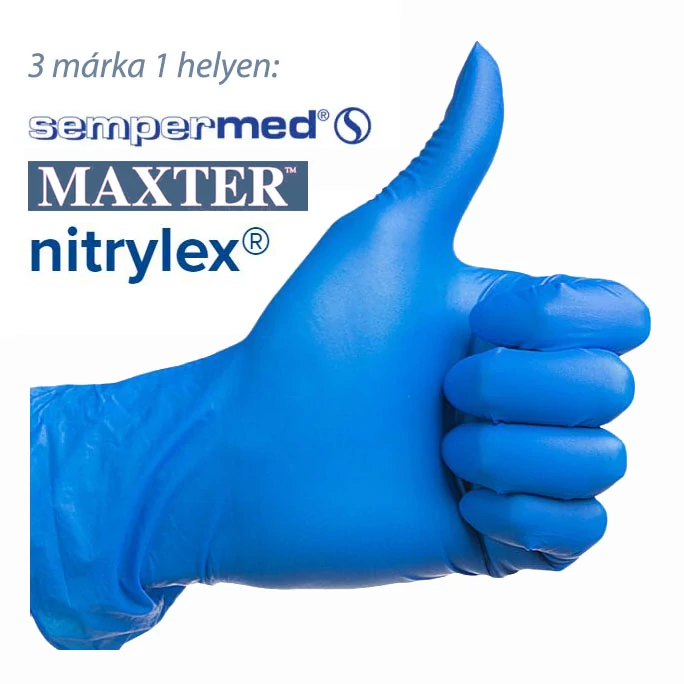 NITRIL Gloves for sensitive skin, latex and powder free,blue, in carton