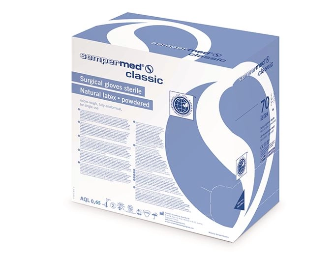 STERIL sebészikesztyű - SEMPERMED® Classic, púderes latex, 1 pár - többféle méretben
