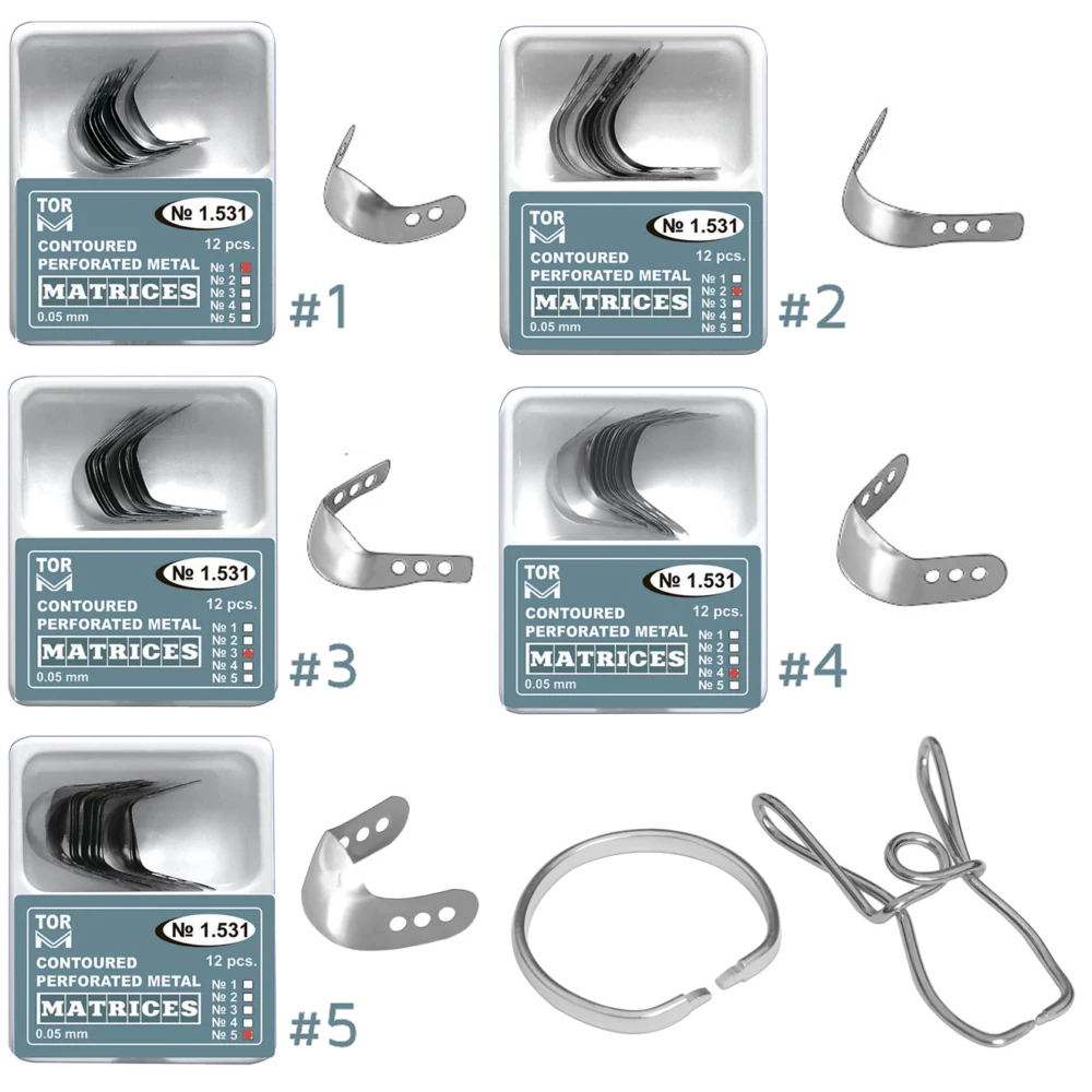 TOR - Semi-circular perforated, embossed metal matrices made of metal, 0.05 mm (12 pieces) - in various designs