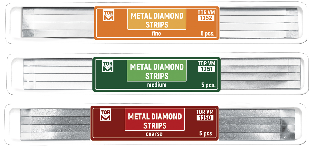  Metal diamond strips, length: 145 mm, wide: 4 mm