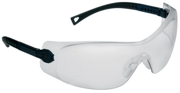 PARALUX transzparens védőszemüveg, kék-fekete szárral, műanyag, 1 db