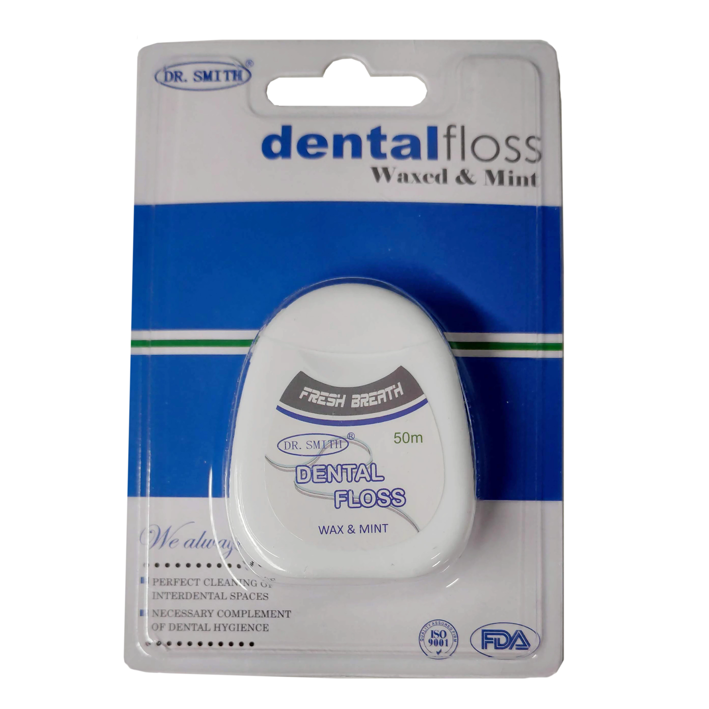 Dental Floss, waxed, methol, 50 meter