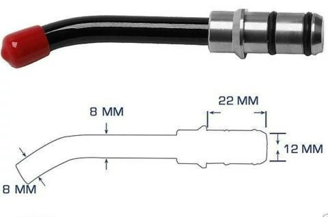 Fényvezető szál Woodpecker LED-B polimerizációs lámpához, 12 mm átmérőjű csatlakozó véggel, 1 db