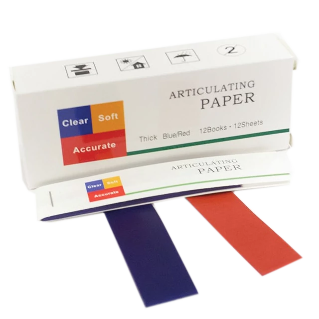 Articulating Papers, red-blue 100 microns, 144 sheets/ 12 books