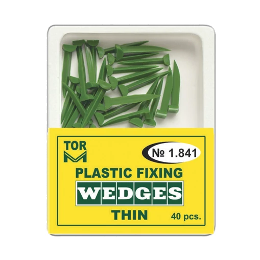 TOR - Plastic wedges, thin, green, 40 pieces