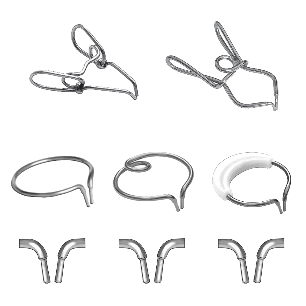TOR - Spring clip and rings for metal matrices - in various designs