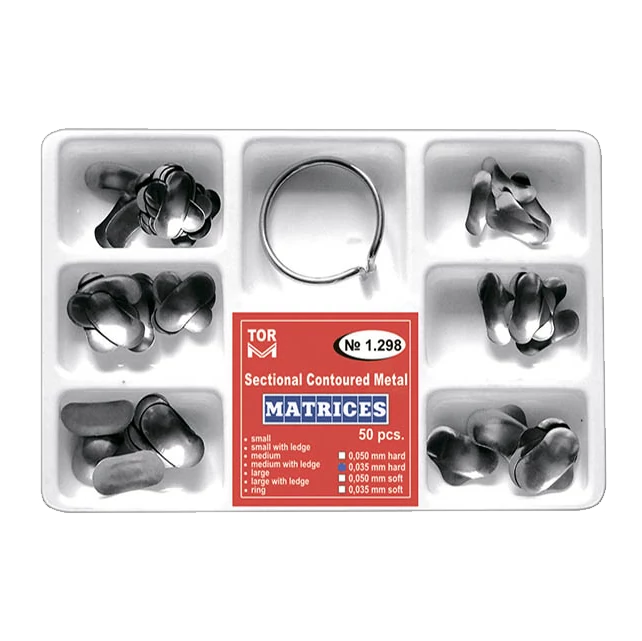 TOR- Cut embossed metal dies, medium pack, 50 pieces + 1 ring, 50 microns
