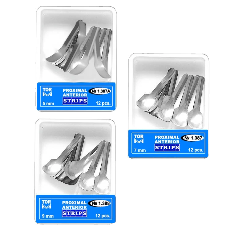 TOR - Approximal incisor metal sticker set, 12 pieces - in different sizes