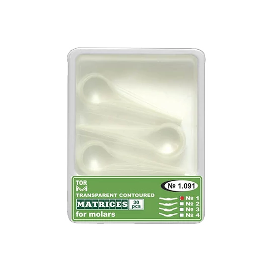 TOR - Matrici transparente în relief, molar (30 bucăți) - în diferite modele
