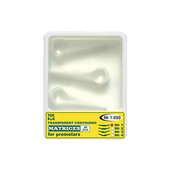 TOR - DOMBORÍTOTT, ÁTLÁTSZÓ MATRICA, PREMOLÁRIS (30DB) - többféle választható típusban
