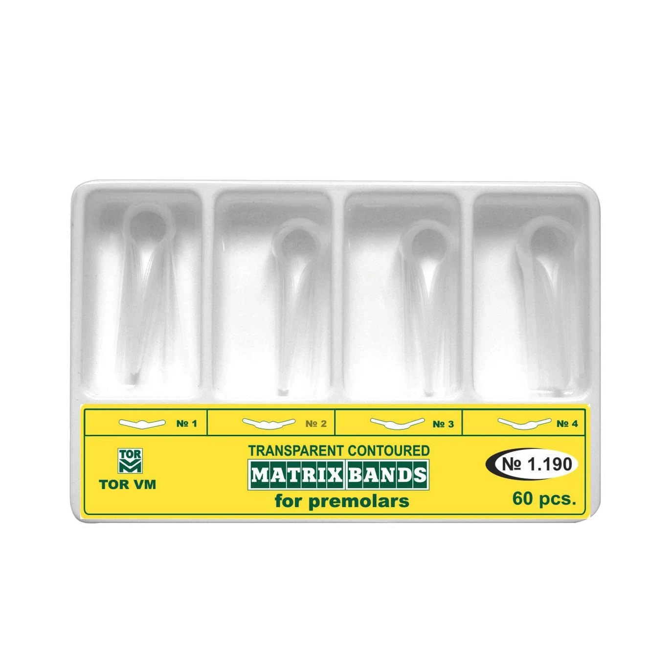 TOR - Embossed transparent matrices, prem olar (4x15 pieces) - Types 1-4.