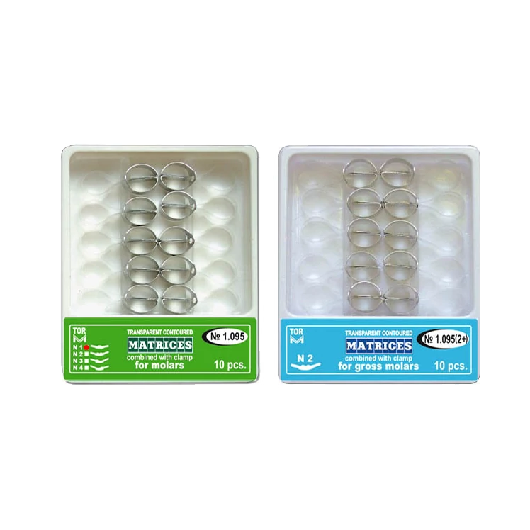 TOR - DOMBORÍTOTT, ÁTLÁTSZÓ MATRICA SZORÍTÓGYŰRŰVEL, MOLÁRIS (10DB) - többféle választható típusban