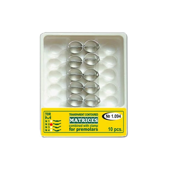 TOR - Matrici transparente în relief cu inel de prindere, premolar (10 bucăți) - în diferite modele