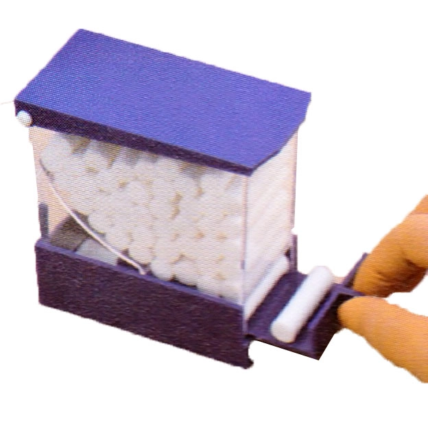Cotton Rolls Dispenser, drawer type, blue